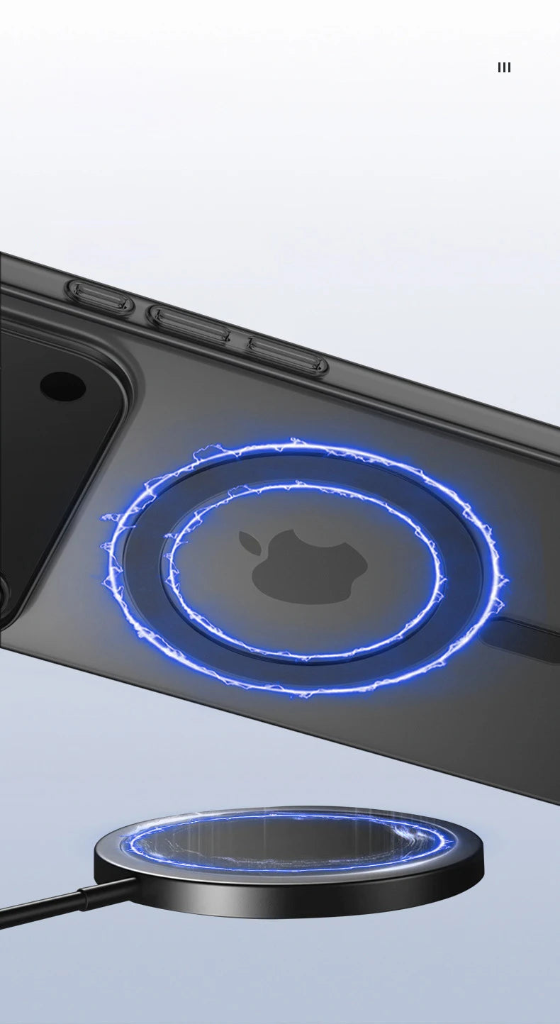 Luxury Matte Magnetic iPhone Case – Ultra Thin MagSafe Wireless Charging PC Cover (17 / Air / 16E / 15 / 14 / 13 / 12 / 11 Pro Max)