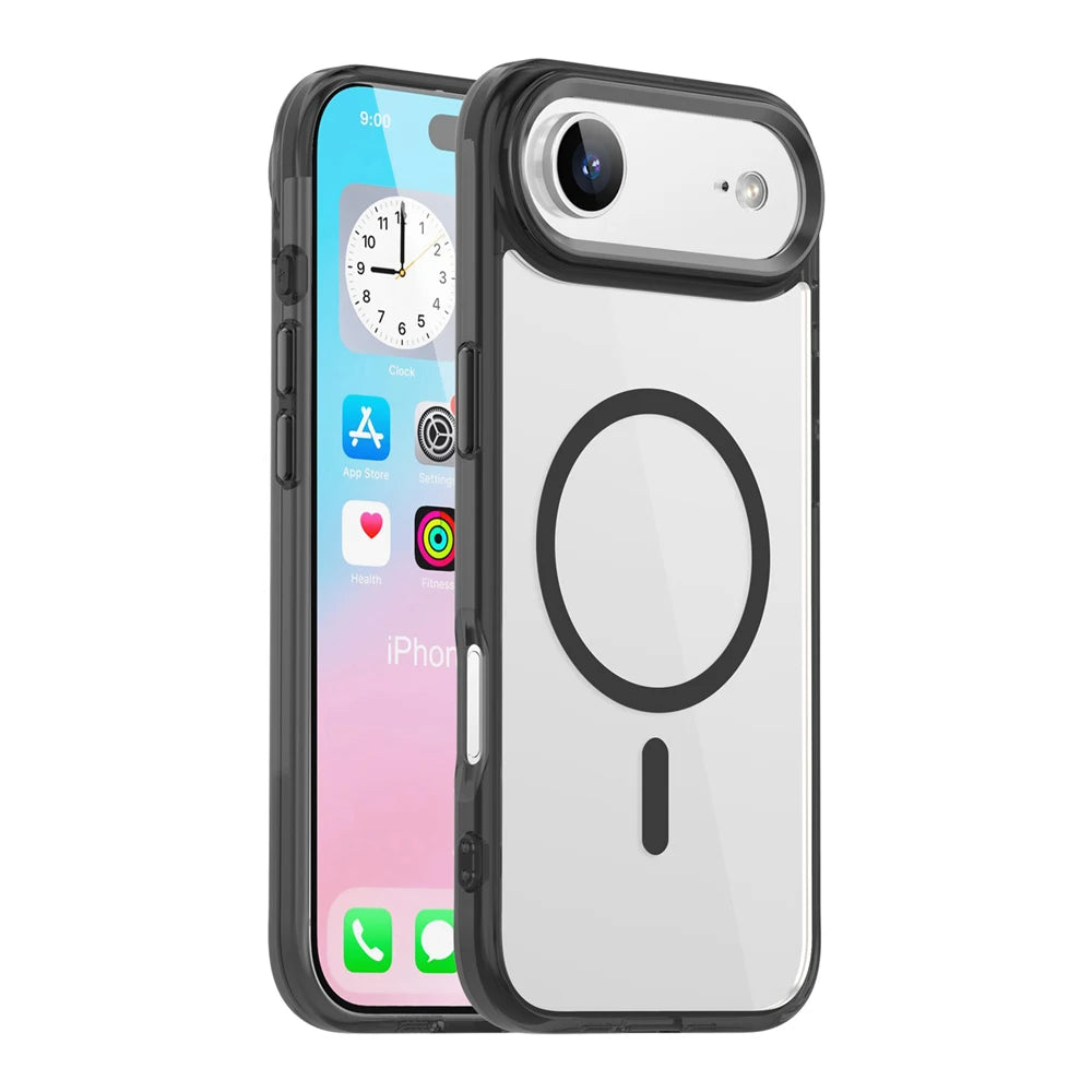 KEYSION Magnetic Transparent Case for MagSafe for iPhone 17 Air 17 Soft TPU+PC Wireless Charging Shockproof Phone HD Clear Cover