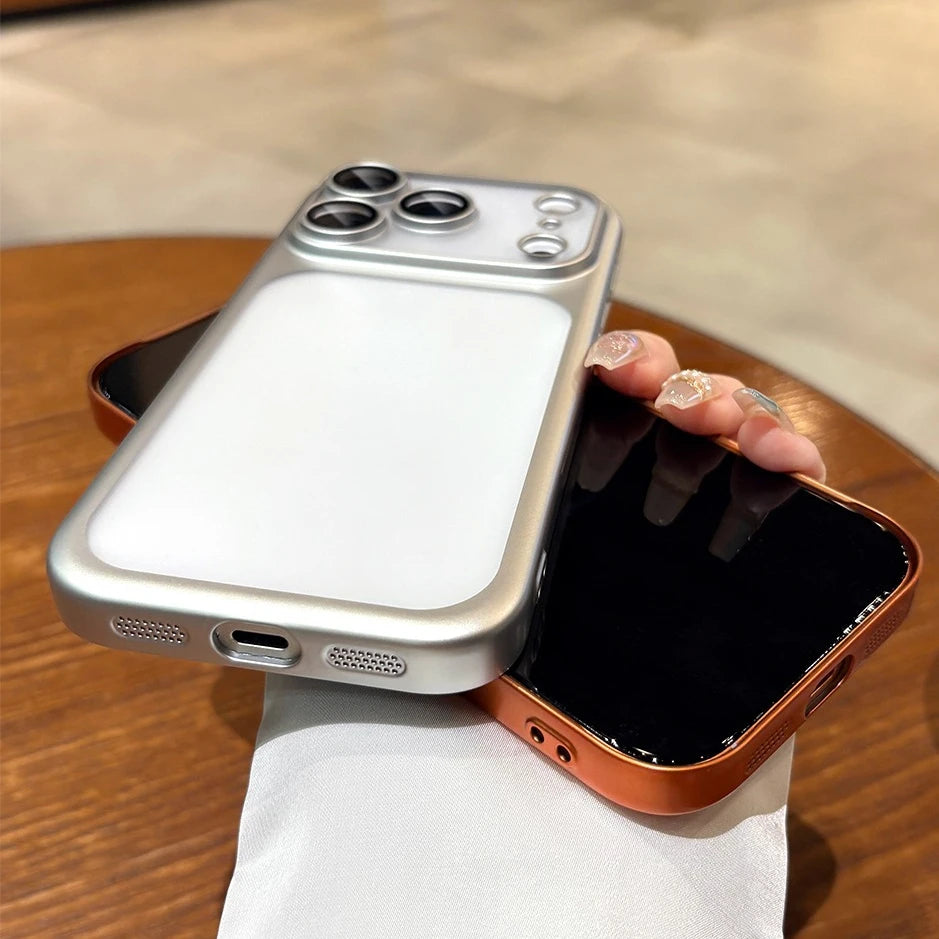 Plating Matte Hard PC iPhone 17 Case – Ultra Slim Business Cover with Camera Protection (Pro / Pro Max / Air)