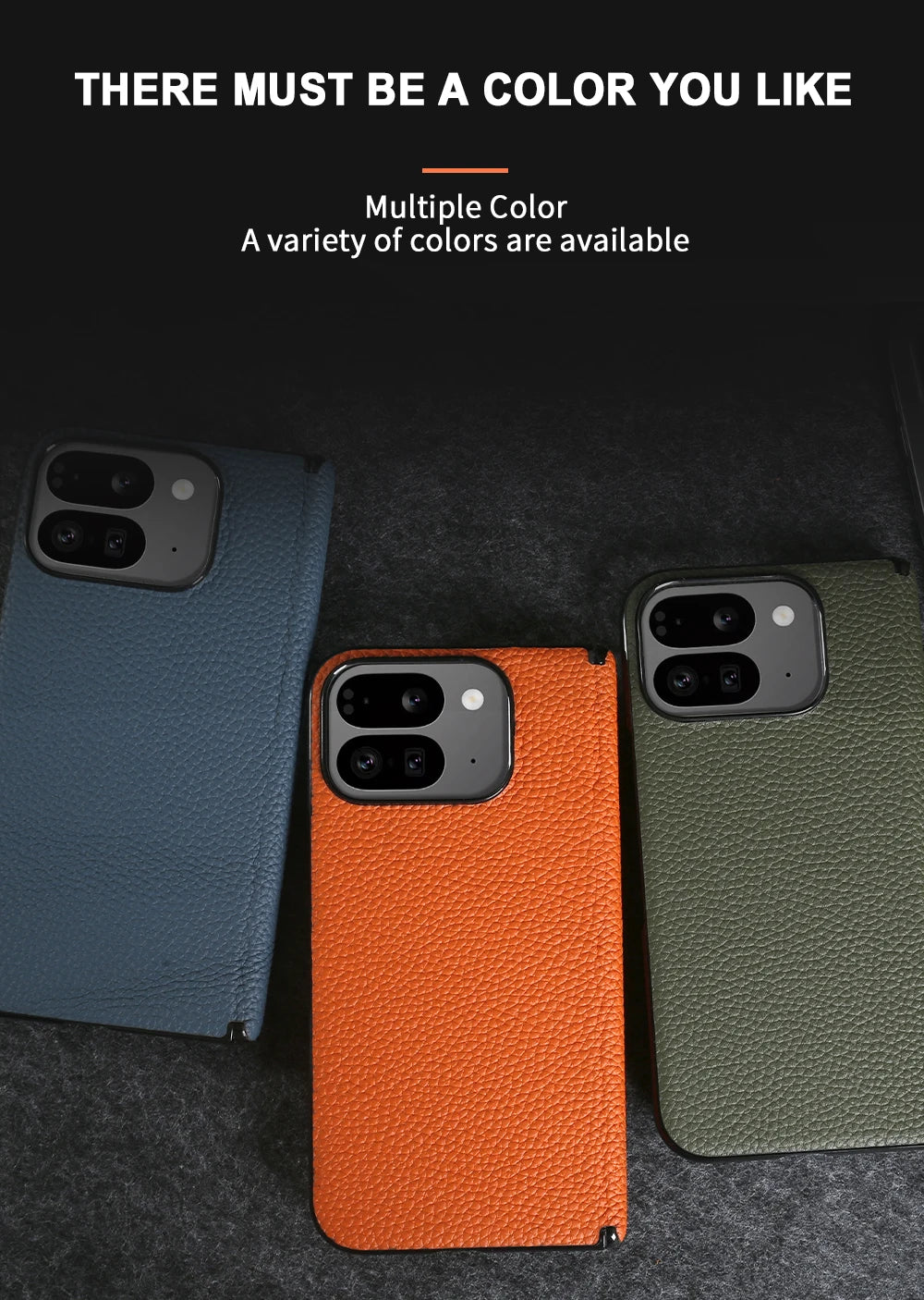 For Google Pixel 9 Pro Fold Case Genuine Leather Cover Pixel 9Pro Fold Capa Protective Etui Back Coque Carcasa without front