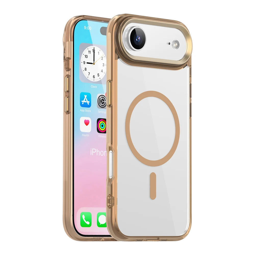 KEYSION Magnetic Transparent Case for MagSafe for iPhone 17 Air 17 Soft TPU+PC Wireless Charging Shockproof Phone HD Clear Cover