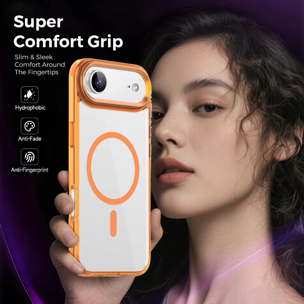 KEYSION Magnetic Transparent Case for MagSafe for iPhone 17 Air 17 Soft TPU+PC Wireless Charging Shockproof Phone HD Clear Cover