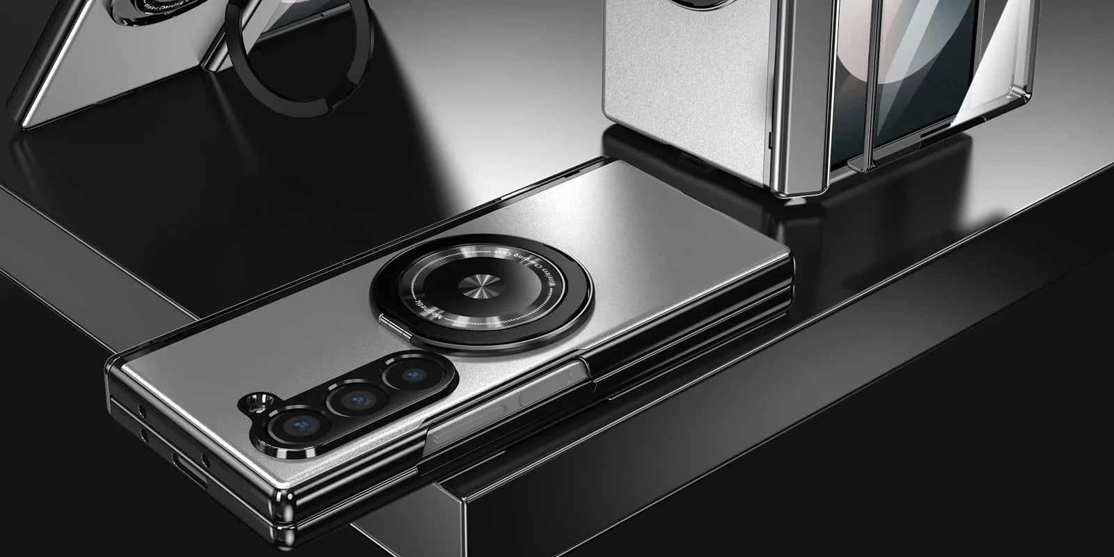 MagSafe Magnetic Hinge Case for Samsung Galaxy Z Fold 7/6/5/4 – Protective Folding Cover with Screen Glass