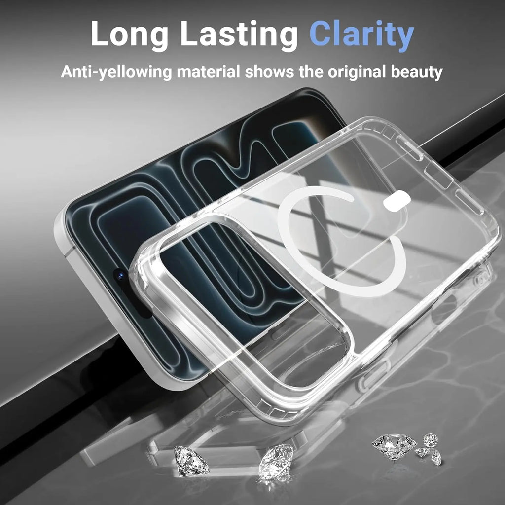 Clear For iPhone 17 Pro Max Magsafe Phone Case Screen Protector Military Grade Protection For iPhone 17 Air Cover