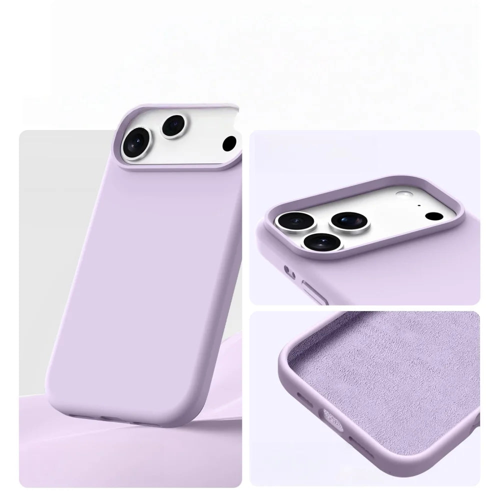 Official Liquid Silicone iPhone Case – Candy Colour Matte Soft Cover with Camera Button Protection (17 / Air / Pro Max / 16 Plus)