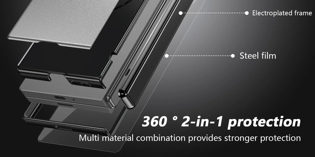 MagSafe Magnetic Hinge Case for Samsung Galaxy Z Fold 7/6/5/4 – Protective Folding Cover with Screen Glass