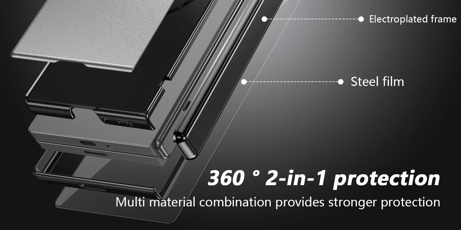 MagSafe Magnetic Hinge Case for Samsung Galaxy Z Fold 7/6/5/4 – Protective Folding Cover with Screen Glass