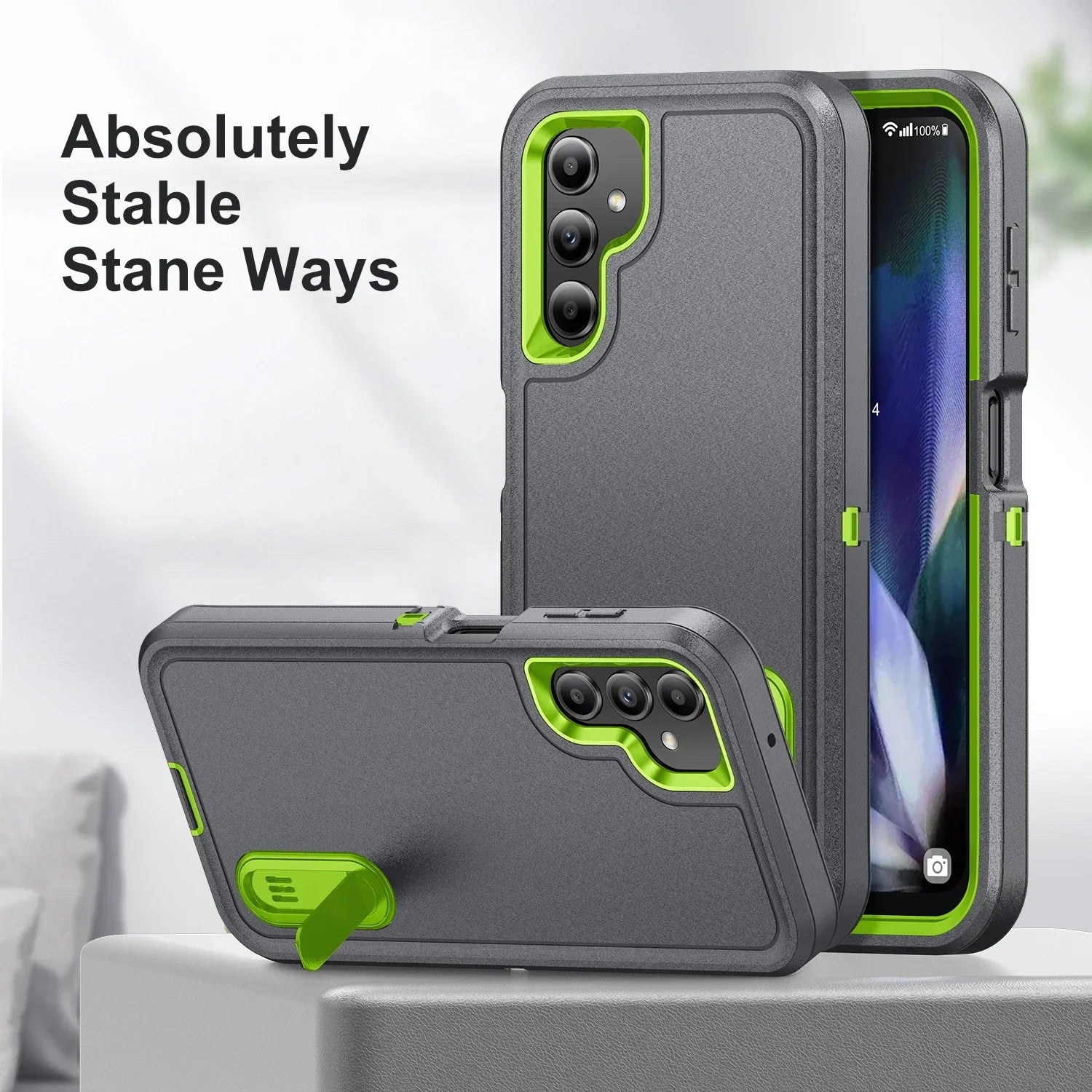 Military Grade Shockproof Samsung Galaxy Case with Kickstand – Armor Protective Cover (A56, A54, A53, A36, A26, A16, A15, A14, A13, A06, A04s | 5G/4G)