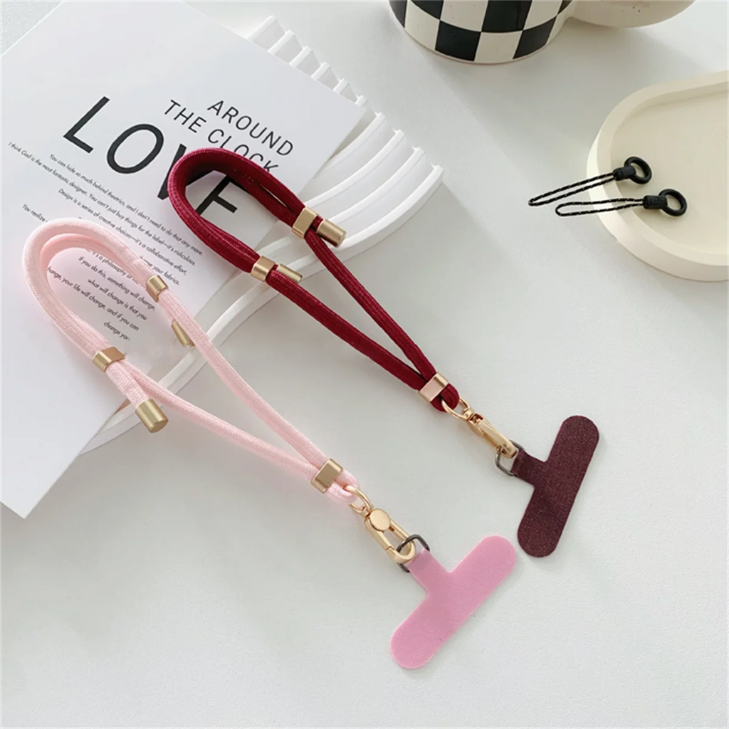 Luxury Metal Nylon Phone Lanyard Strap – Stylish Anti-Loss Wrist Rope & Keychain Accessory