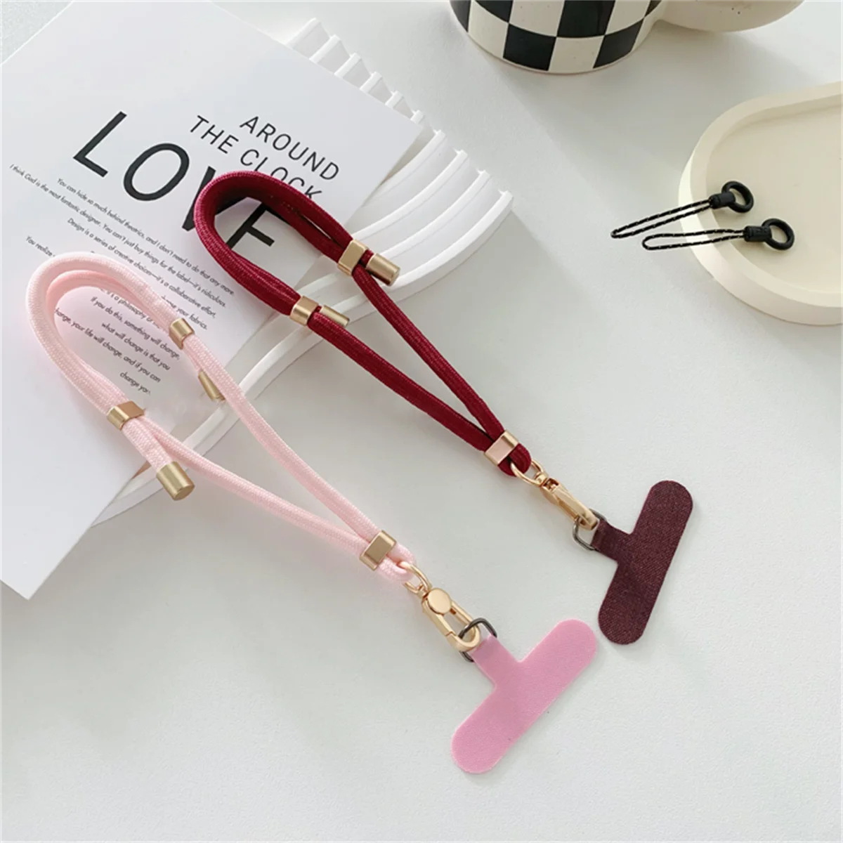 Luxury Metal Nylon Phone Lanyard Strap – Stylish Anti-Loss Wrist Rope & Keychain Accessory