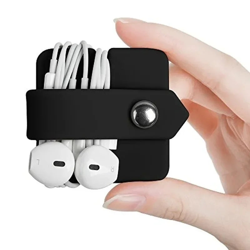 Cable Organizer & Earphone Holder – Cord Winder for Data Cables, Earbuds & Headphones