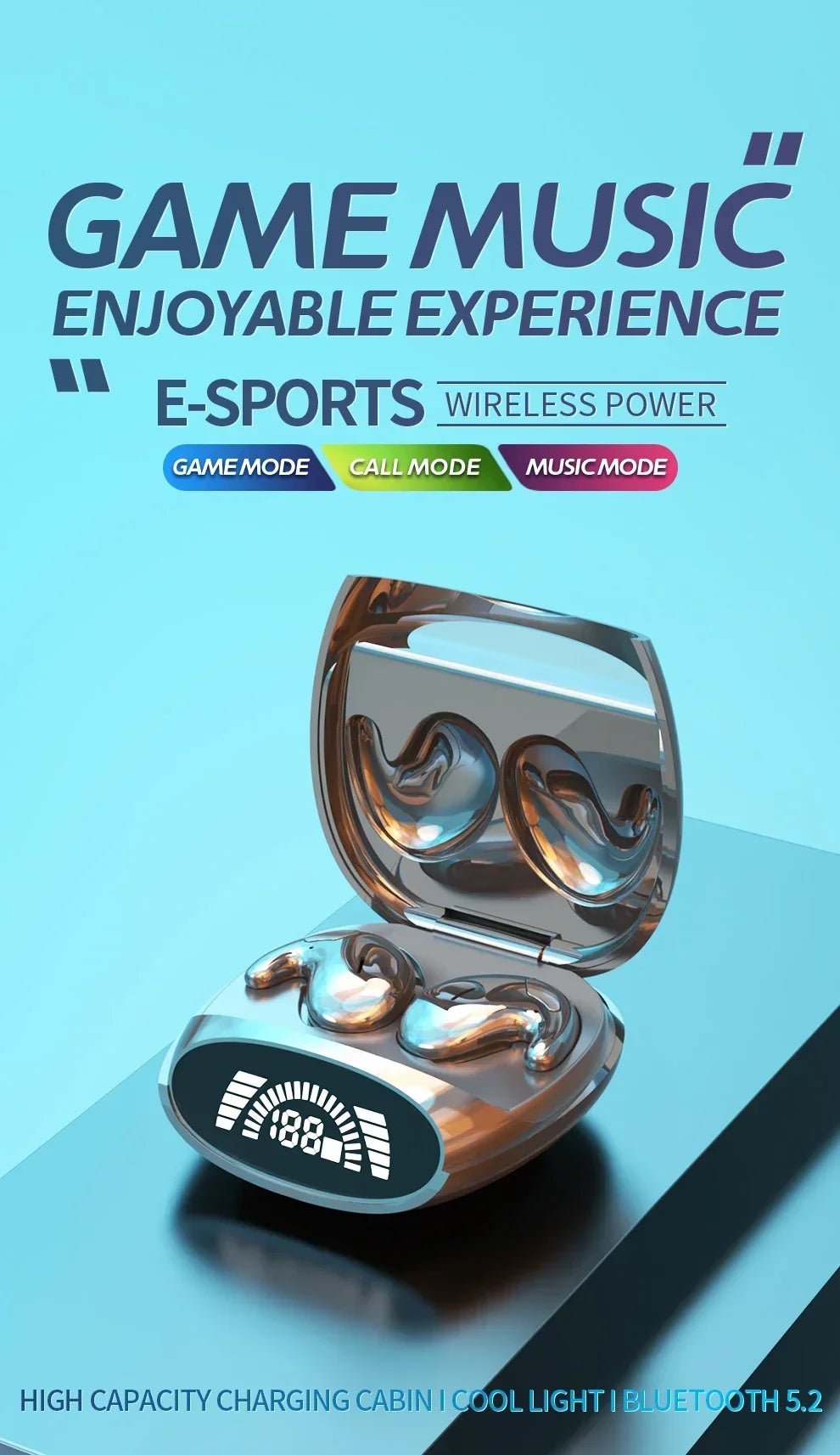 Invisible Sleep Bluetooth 5.3 Earbuds – IPX5 Waterproof Mini Wireless Stereo Headset with Mic