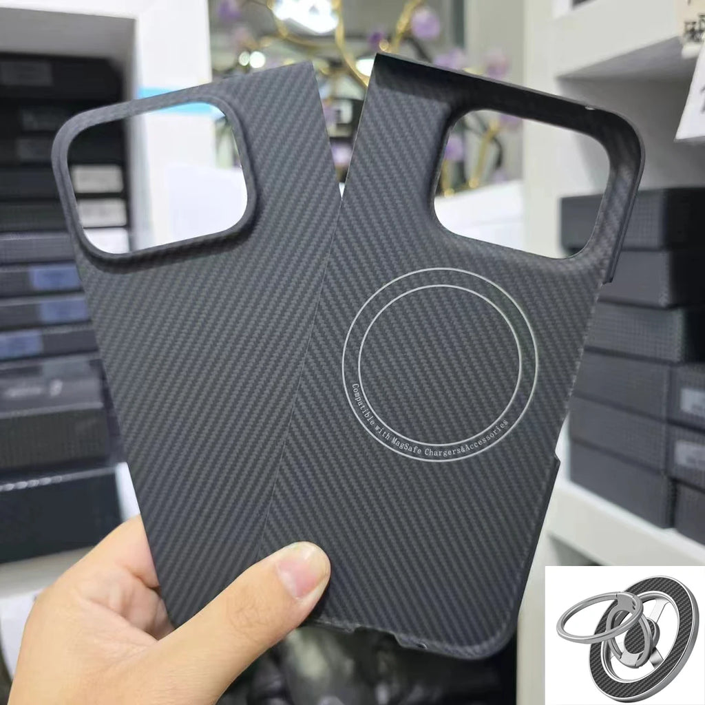 For google pixel 9 pro fold case aramid kevlar Carbon Fiber magsafe ultra thin premium fabric cover hard black matte magnetic