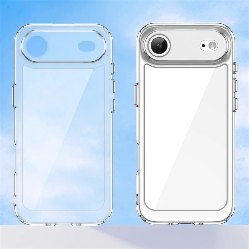 For iPhone 17 Air Case Luxury Silicone Clear PC Bumper Protector Case For iPhone 17 Air Cover TPU Shockproof For iPhone 17 Air