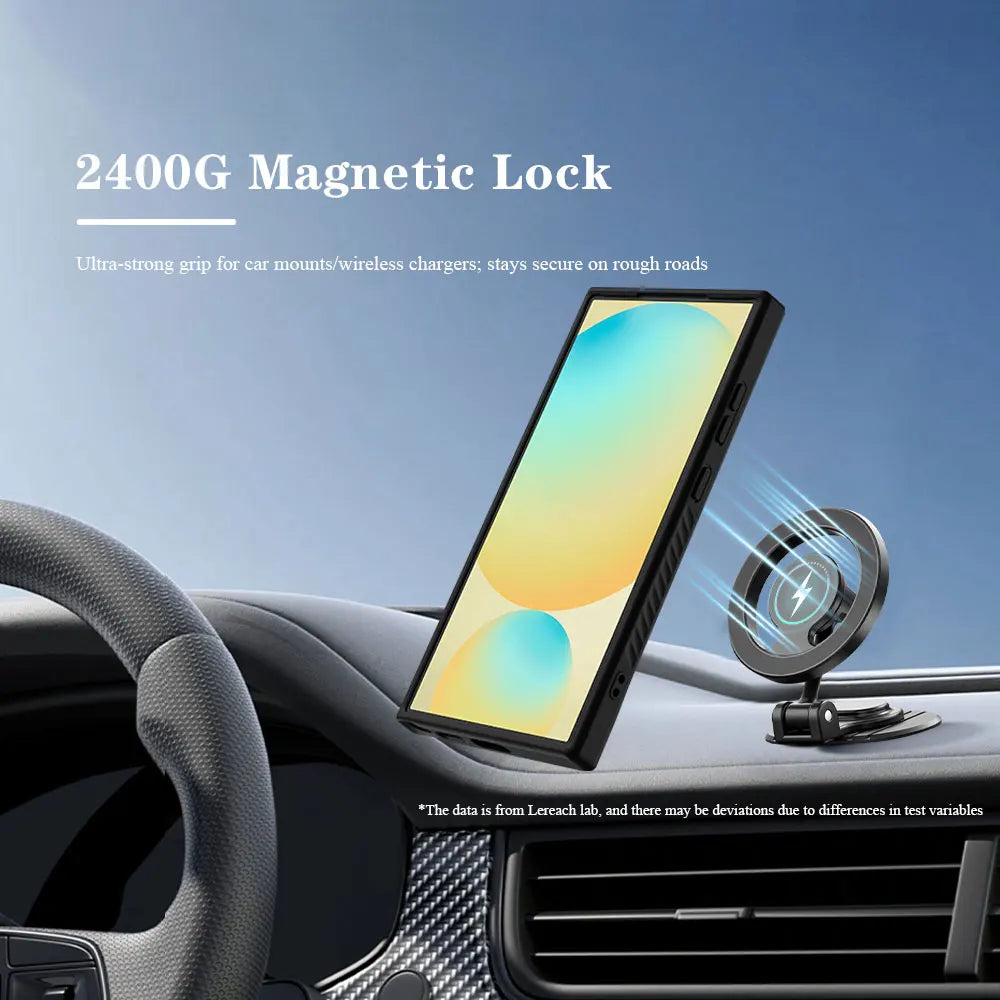 Lereach Magnetic Stand Case for Samsung Galaxy S25/S24 Series – Shockproof Drop Protection with Adjustable Kickstand