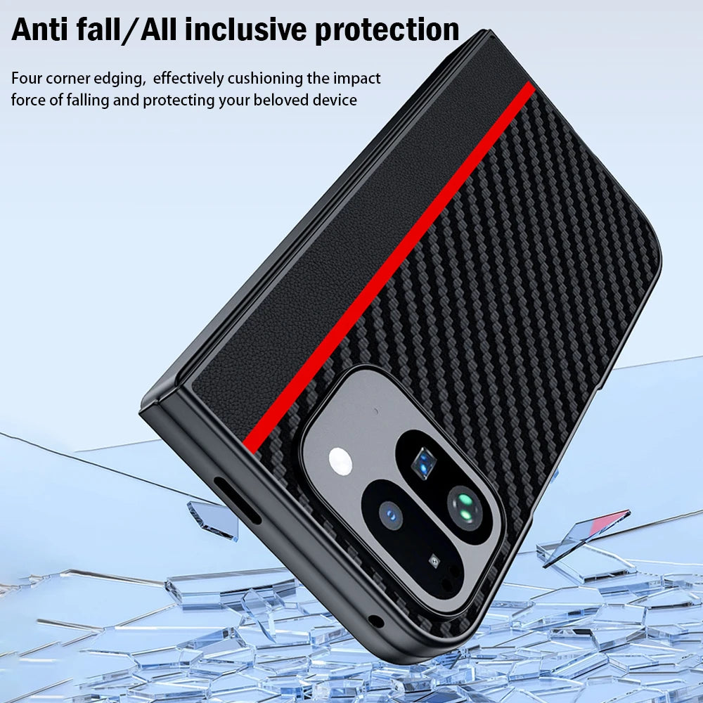 Luxury PU-Leather Capa for Google Pixel 9 Pro Fold Case Full Protective Phone Cover for Pixel 9 Pro Fold Shockproof Funda