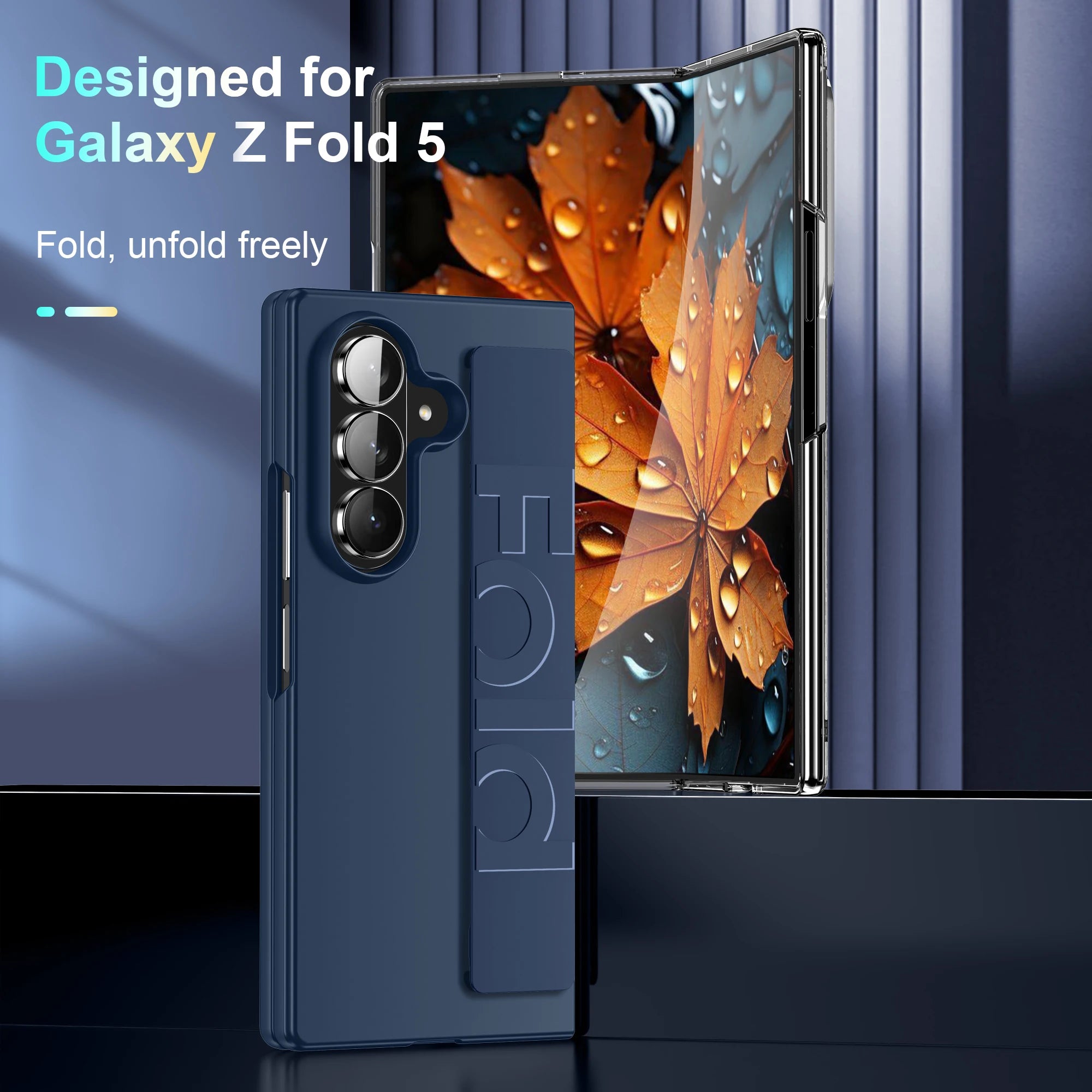 Luxury Ultra-Thin Matte Wrist Strap Case for Samsung Galaxy Z Fold 7/6/5/4/3 – Shockproof Silicone Hard Back Cover