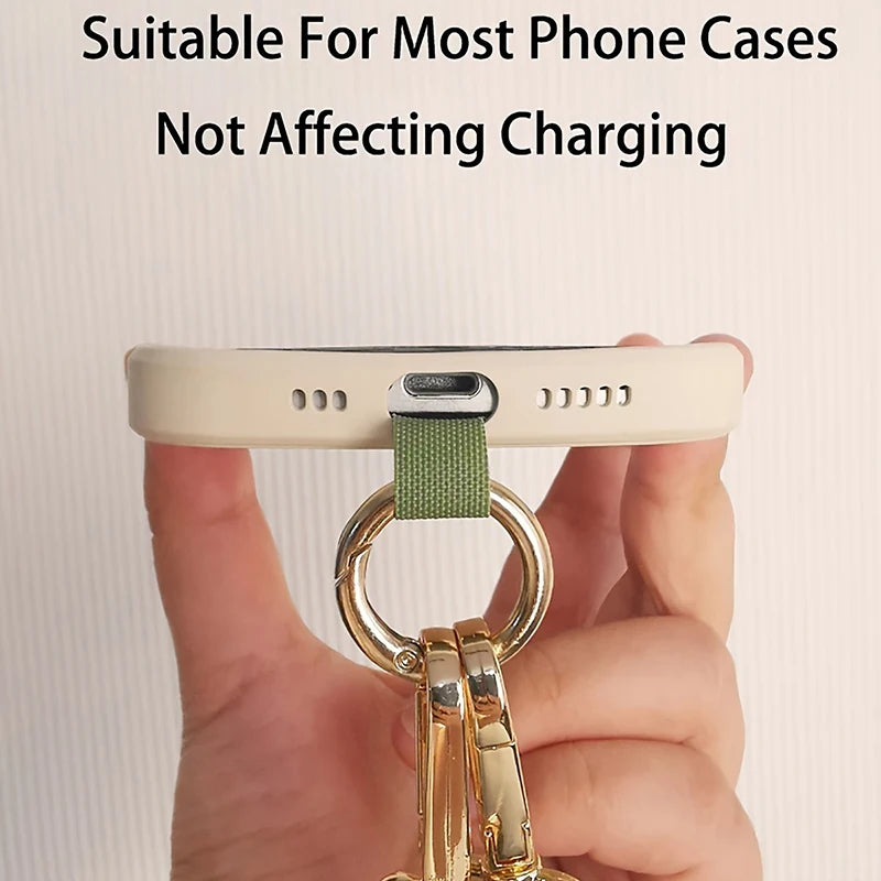 inted Crossbody Phone Lanyard – Adjustable Neck Strap with Gasket Clip, Anti-Lost Universal Holder