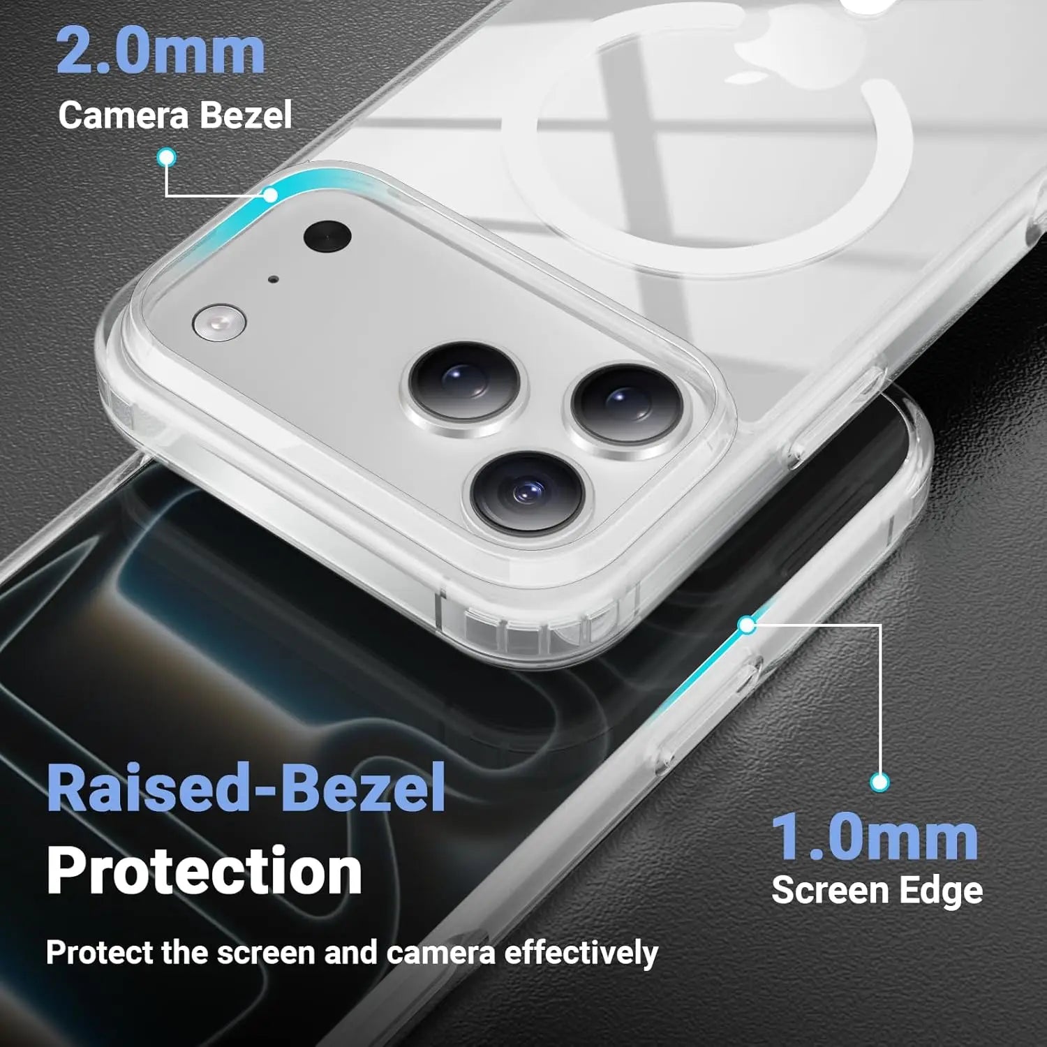 Clear For iPhone 17 Pro Max Magsafe Phone Case Screen Protector Military Grade Protection For iPhone 17 Air Cover