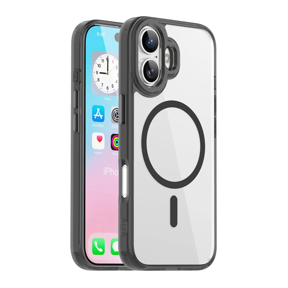 KEYSION Magnetic Transparent Case for MagSafe for iPhone 17 Air 17 Soft TPU+PC Wireless Charging Shockproof Phone HD Clear Cover
