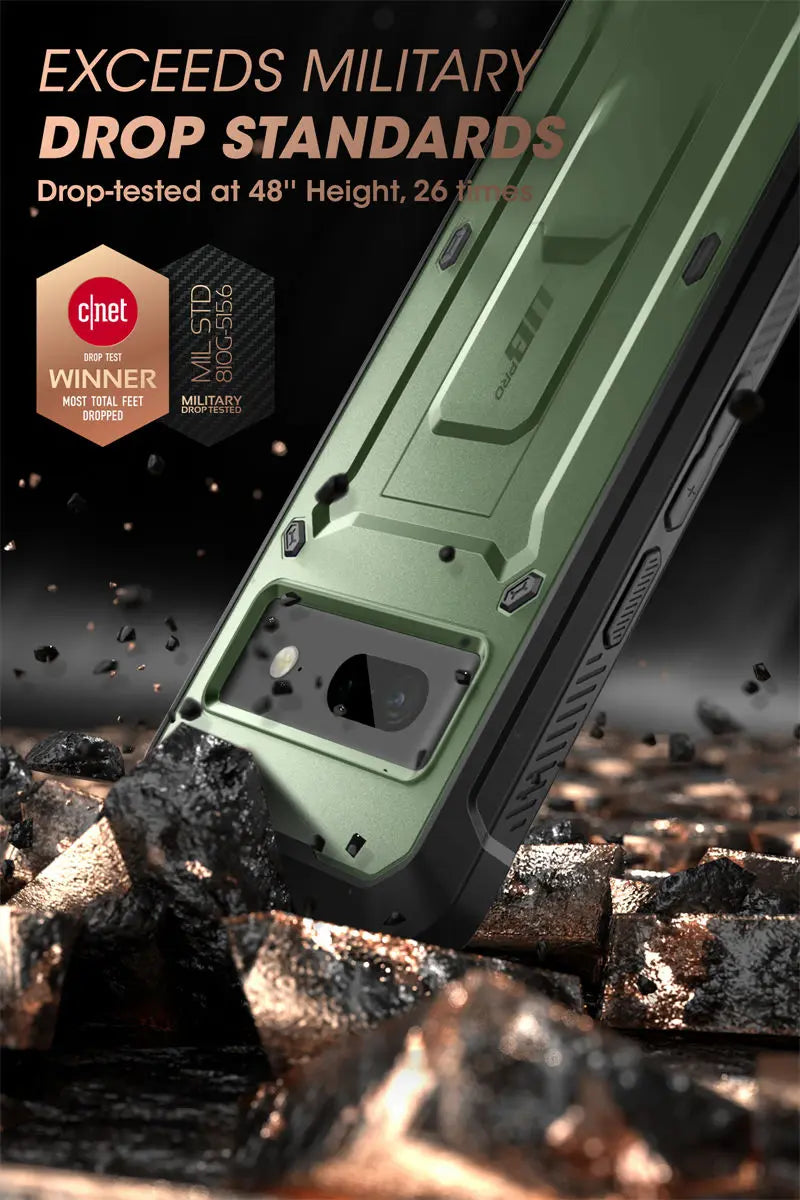 SUPCASE UB Pro Rugged Case for Google Pixel 7 (2022) – Full-Body Shockproof Cover with Kickstand, Holster & Screen Protector