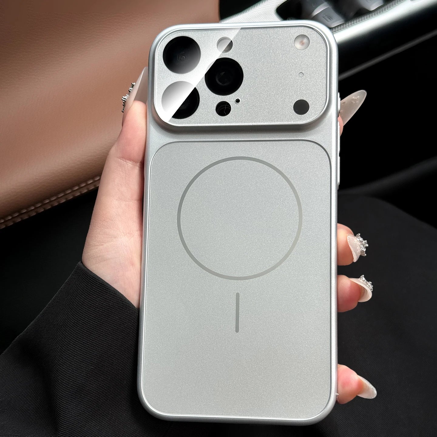 Original Phone Colour AG Matte PC Case For iPhone 17 Pro Max 17Air 16 15 14 13 For MagSafe Nano Frosted Glass Lens Protect Cover