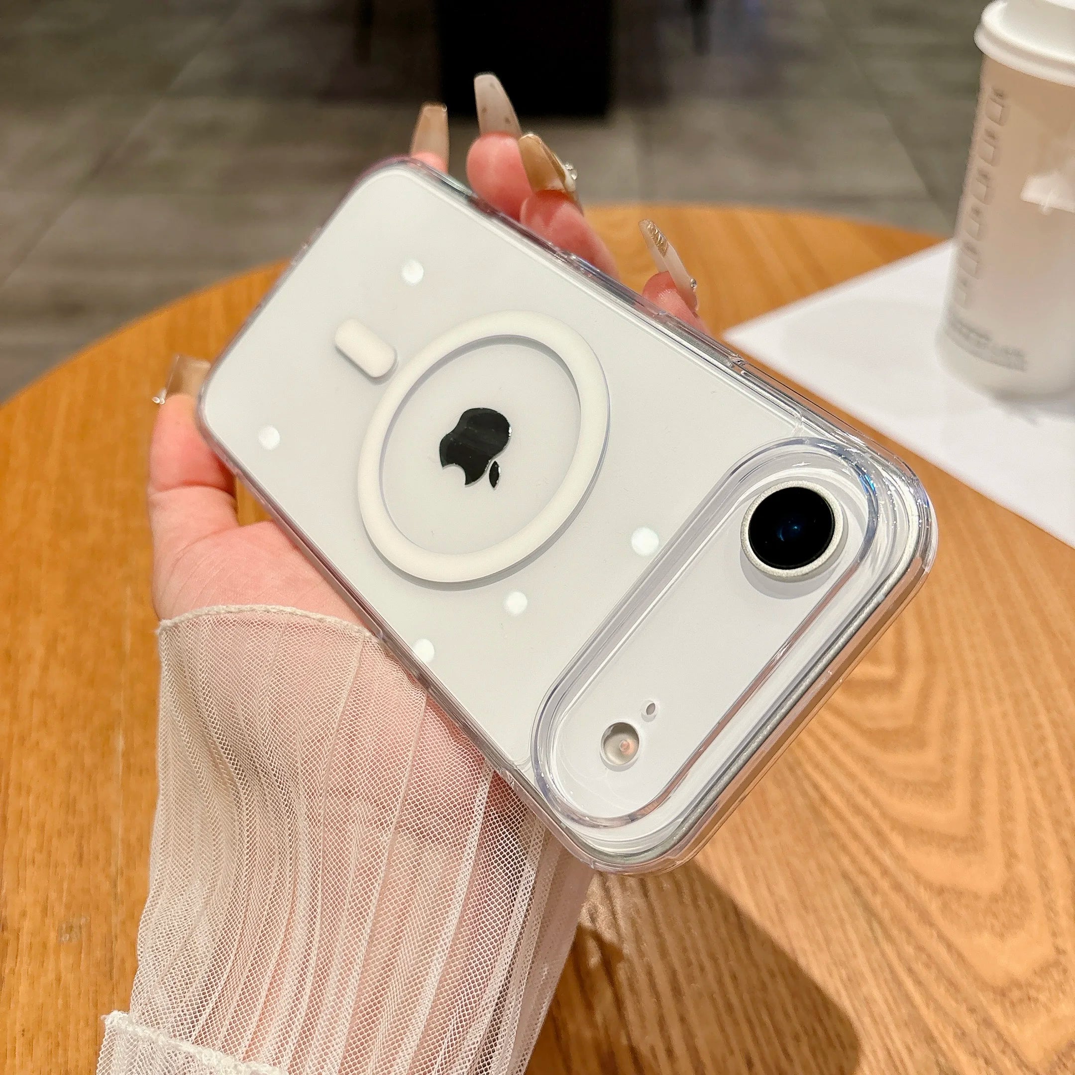 Original For Magsafe Magnetic Case For iPhone 17 Air 16 15 14 13 12 11 Pro Max Plus Mini 16E Wireless Charge Clear Arylic Cover