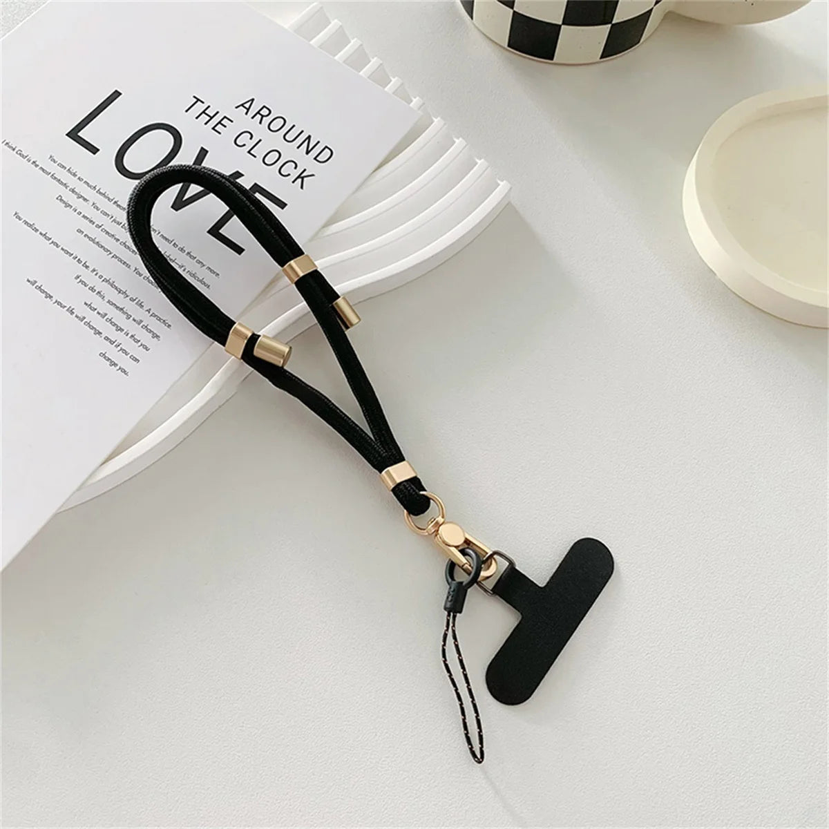 Luxury Metal Nylon Phone Lanyard Strap – Stylish Anti-Loss Wrist Rope & Keychain Accessory