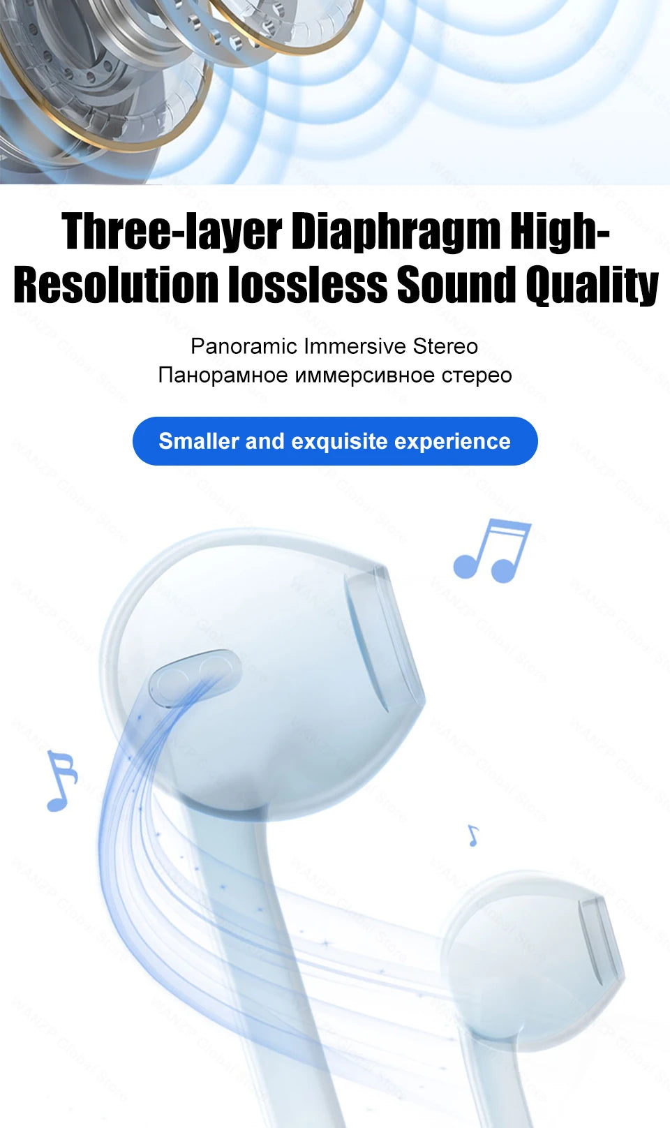 3.5mm Wired Earbuds – Stereo In-Ear Headphones with Mic for iPhone, iPad, Laptops & Tablets