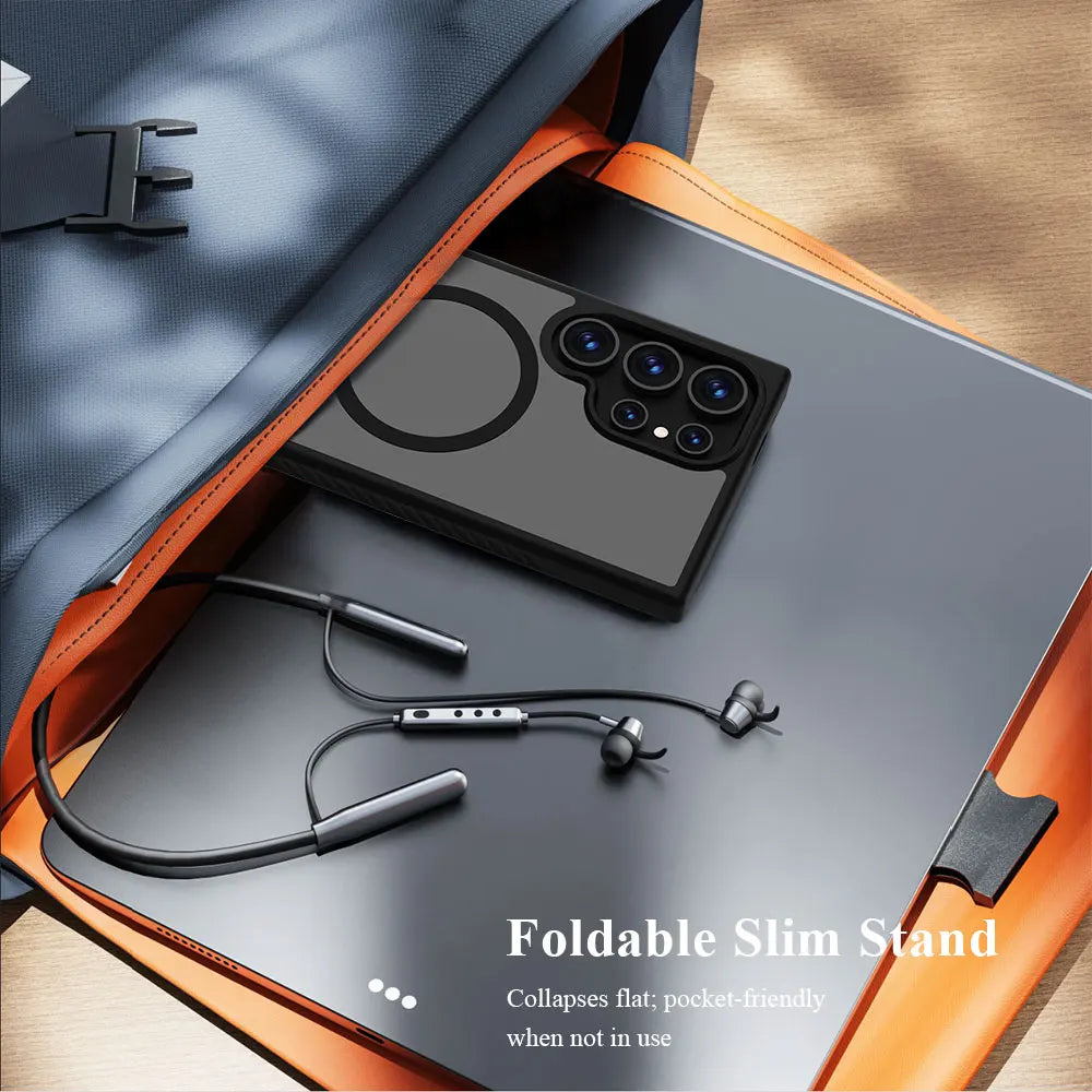 Lereach Magnetic Stand Case for Samsung Galaxy S25/S24 Series – Shockproof Drop Protection with Adjustable Kickstand