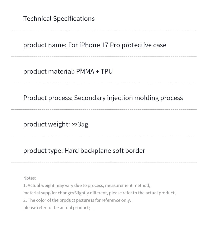 For iphone 17 Pro Case For iphone 17 Air 16 15 Pro Max Cover Coque Funda Hard Translucent Soft TPU Edge Clear Case iphone 17 Pro