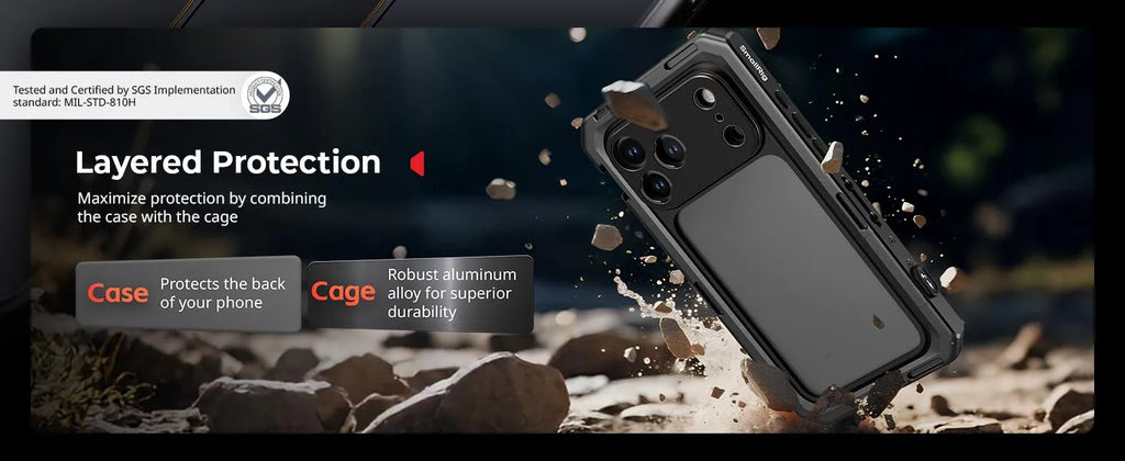 SmallRig iPhone 17 Pro / Pro Max Phone Cage – Professional Mobile Video Rig (Basic Edition)