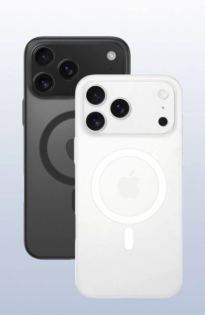 Luxury Matte Magnetic iPhone Case – Ultra Thin MagSafe Wireless Charging PC Cover (17 / Air / 16E / 15 / 14 / 13 / 12 / 11 Pro Max)