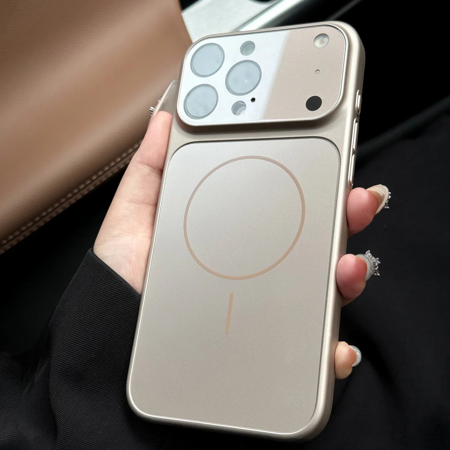 Original Phone Colour AG Matte PC Case For iPhone 17 Pro Max 17Air 16 15 14 13 For MagSafe Nano Frosted Glass Lens Protect Cover