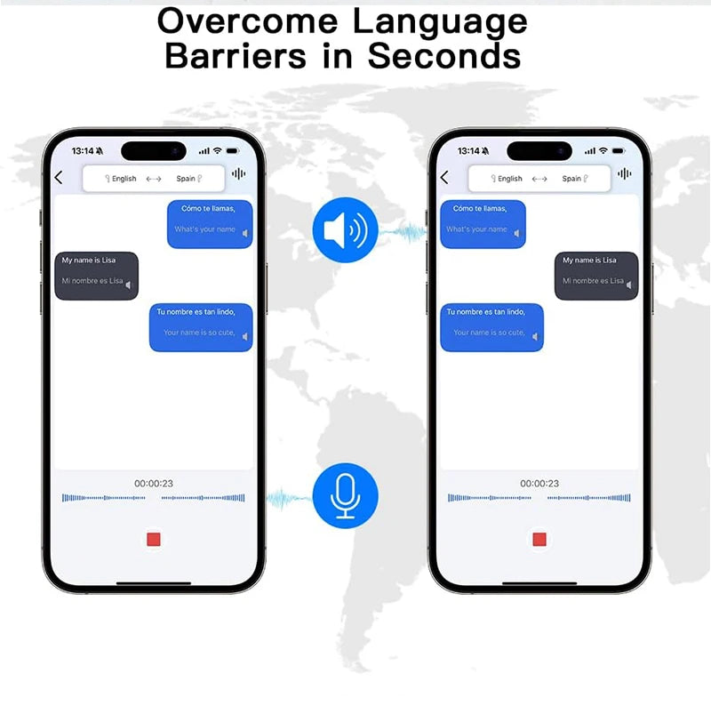 UYUXIO AI Translation Earbuds with LCD Touch – Real-Time 144 Language Translator Wireless Open-Ear Headphones for Travel & Business
