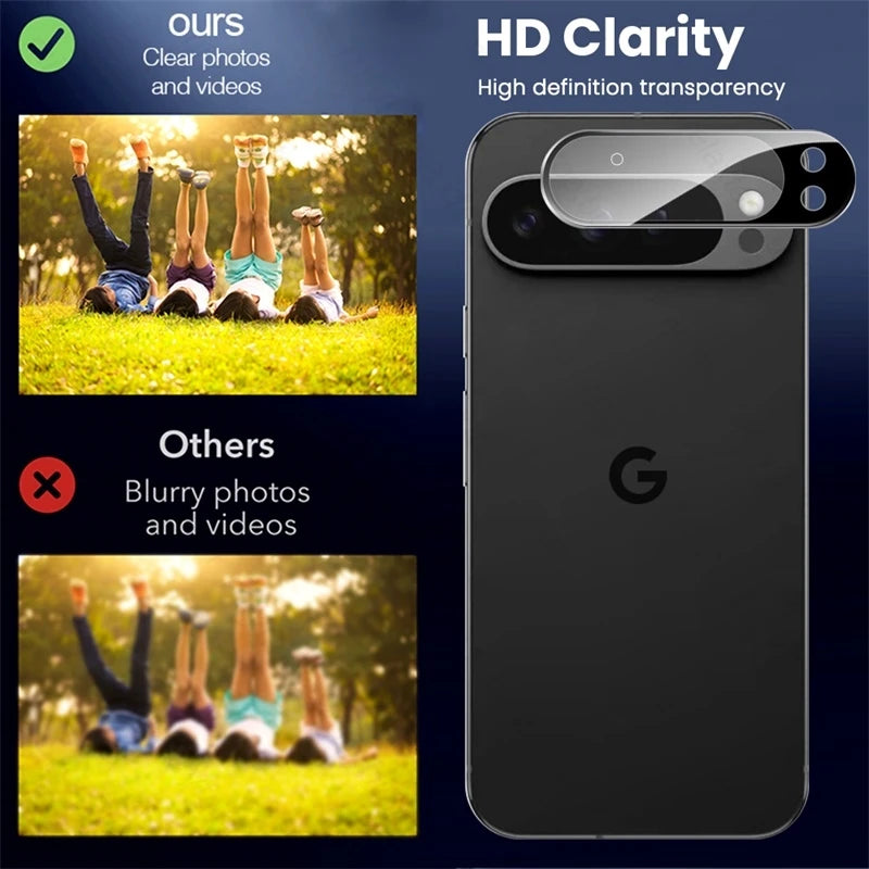 3-Pack 3D Curved Tempered Glass Camera Lens Protector for Google Pixel 9/9 Pro/9 Pro XL/9a & Pixel 10/10 Pro XL – Full Coverage