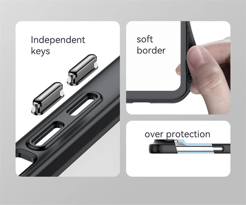 Transparent Phone Case For iPhone 17 Air Case Anti-knock Silicone Colorful Back Cover iPhone 17 Air Case For iPhone 17 Pro Max