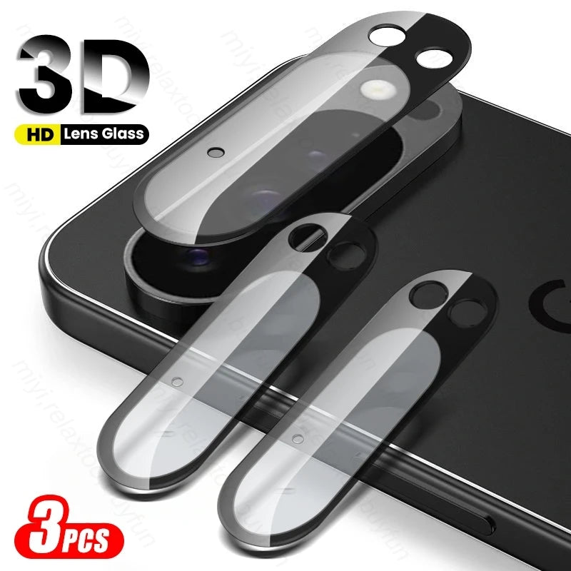 3-Pack 3D Curved Tempered Glass Camera Lens Protector for Google Pixel 9/9 Pro/9 Pro XL/9a & Pixel 10/10 Pro XL – Full Coverage