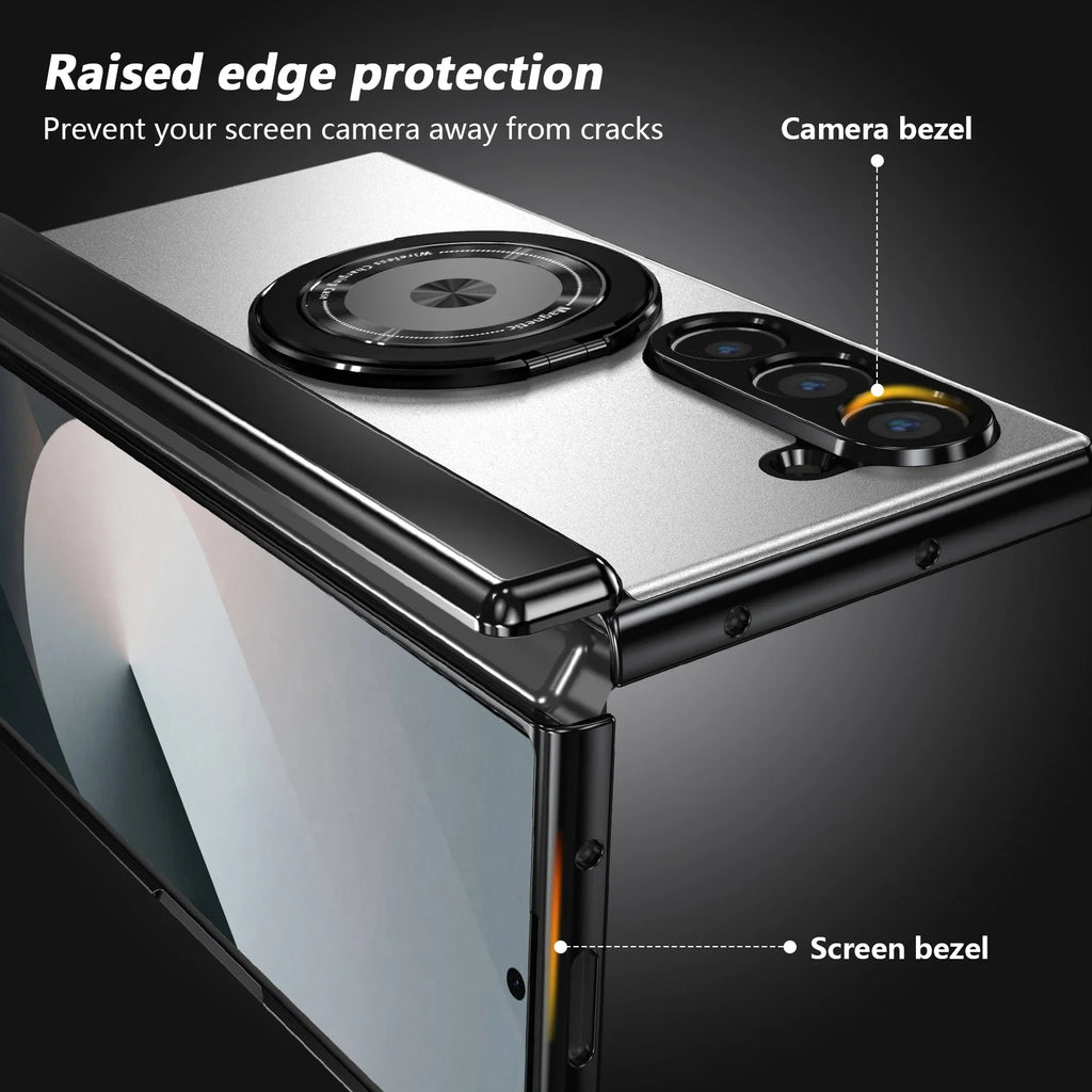 MagSafe Magnetic Hinge Case for Samsung Galaxy Z Fold 7/6/5/4 – Protective Folding Cover with Screen Glass