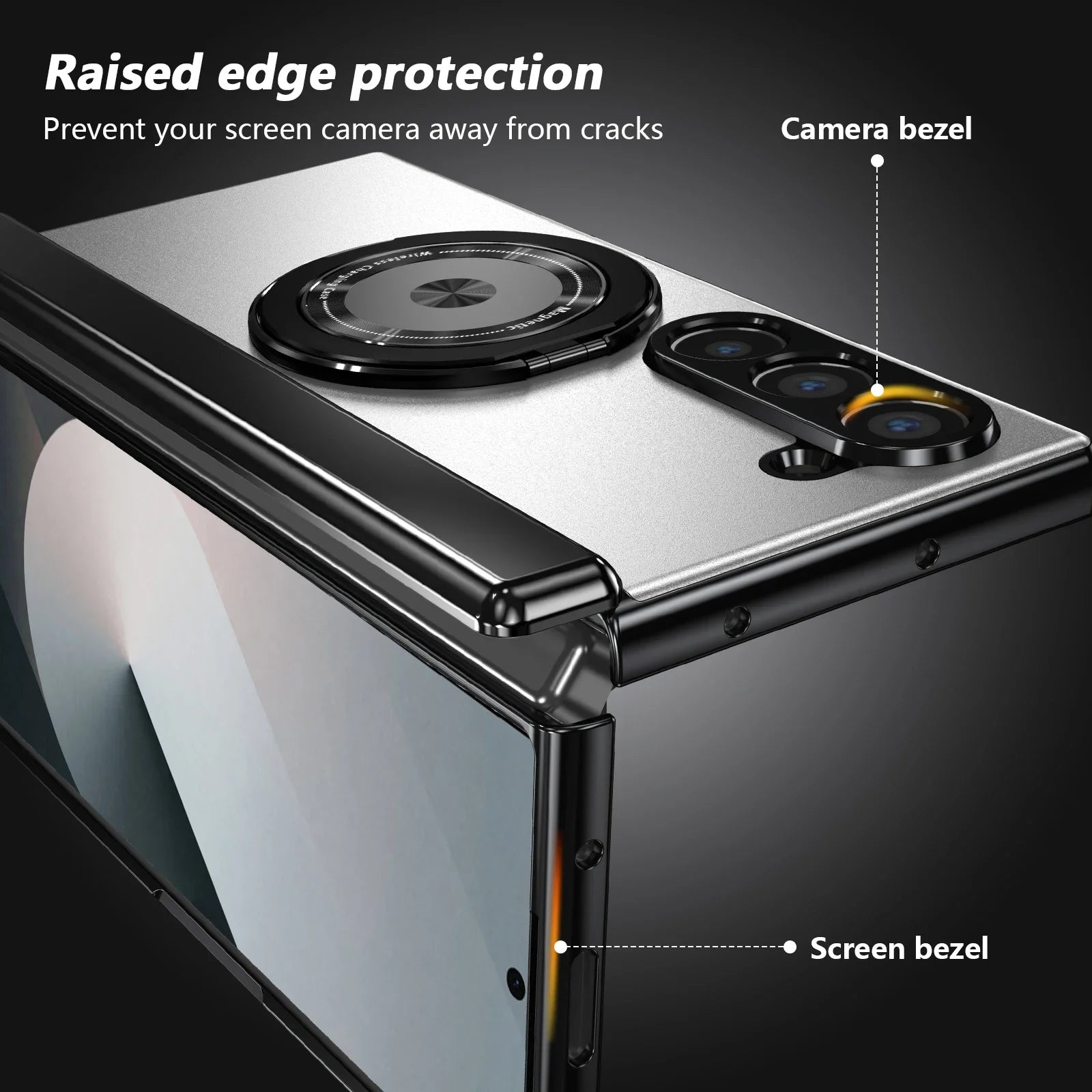 MagSafe Magnetic Hinge Case for Samsung Galaxy Z Fold 7/6/5/4 – Protective Folding Cover with Screen Glass