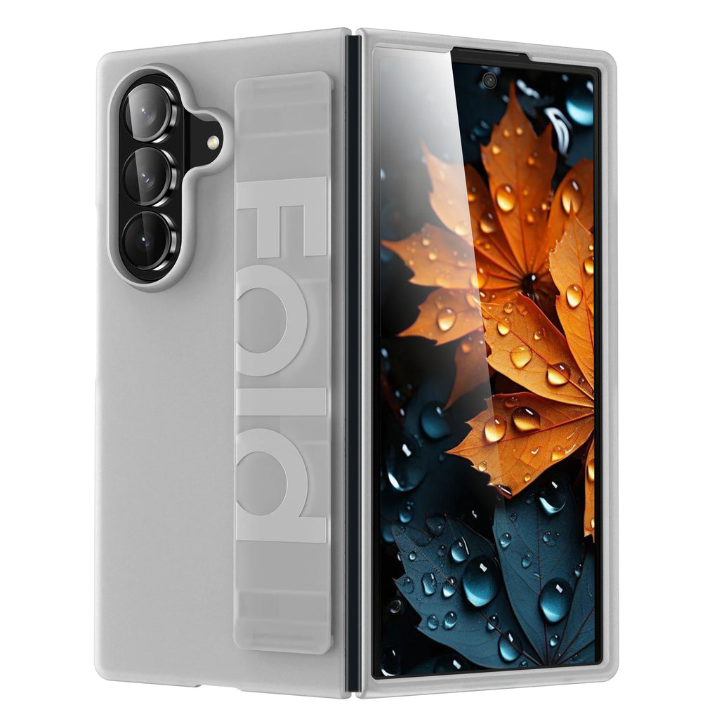 Luxury Ultra-Thin Matte Wrist Strap Case for Samsung Galaxy Z Fold 7/6/5/4/3 – Shockproof Silicone Hard Back Cover