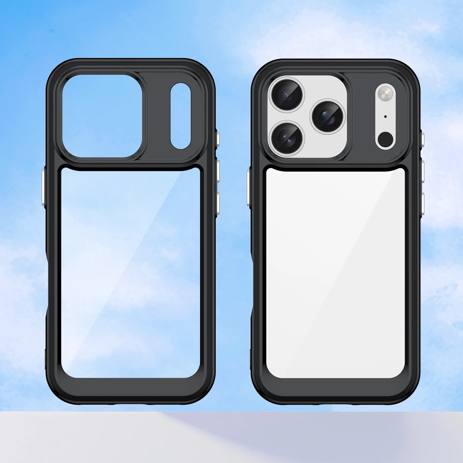 For iphone 17 Pro Case For iphone 17 Air 16 15 Pro Max Cover Coque Funda Hard Translucent Soft TPU Edge Clear Case iphone 17 Pro