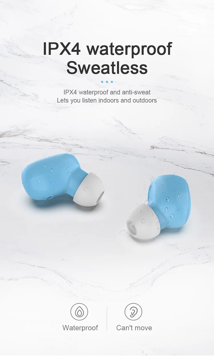 Original A6S TWS Wireless Earbuds – Bluetooth In-Ear Headphones with Mic, Stereo Sound & Sport Design for iPhone, Xiaomi, Huawei