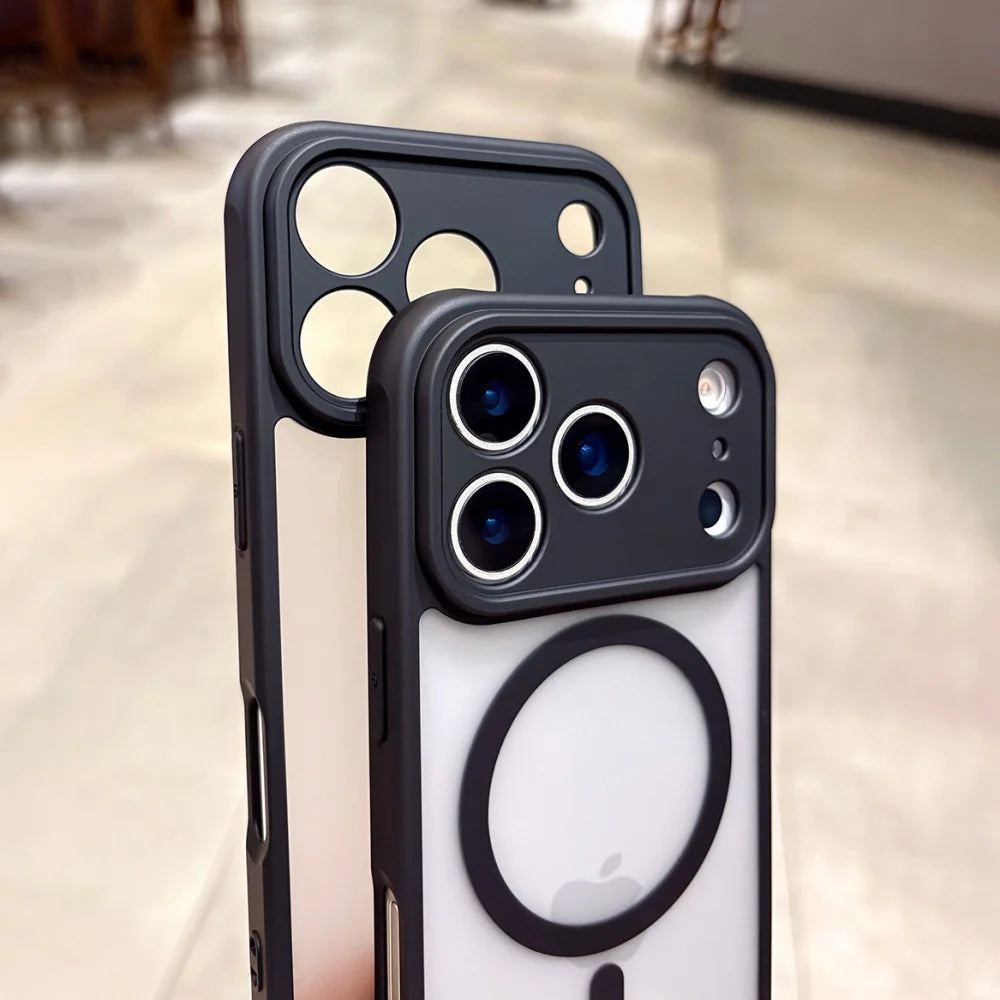 New Translucent For Magsafe For iPhone Air 17 Pro Max Magnetic Case For iPhone 16 15 14 13Pro Max Wireless Charger Back Cover