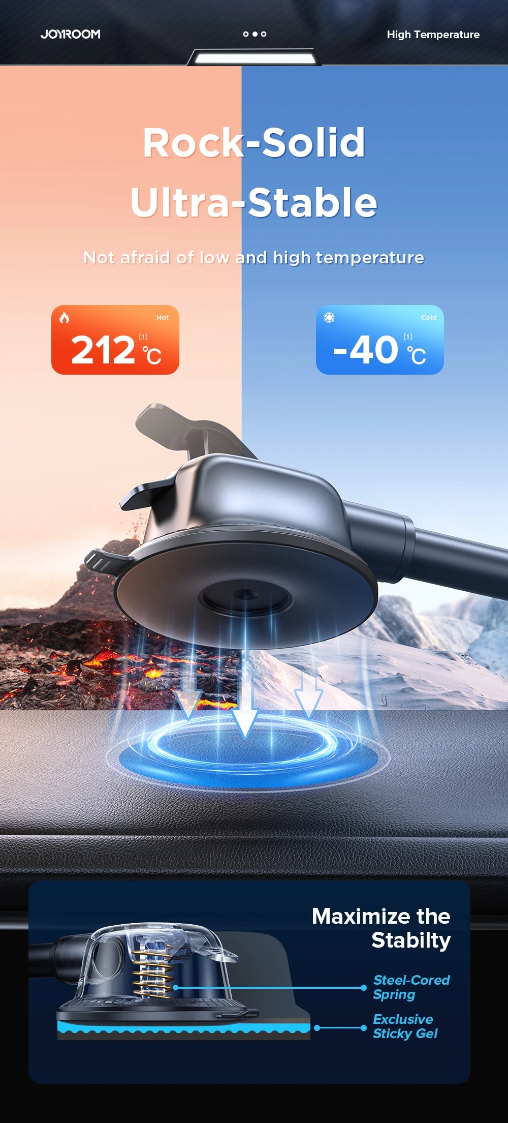 Dashboard Car Phone Holder – 360° Adjustable Mount with 9in Flexible Long Arm (Windshield & Air Vent Compatible)