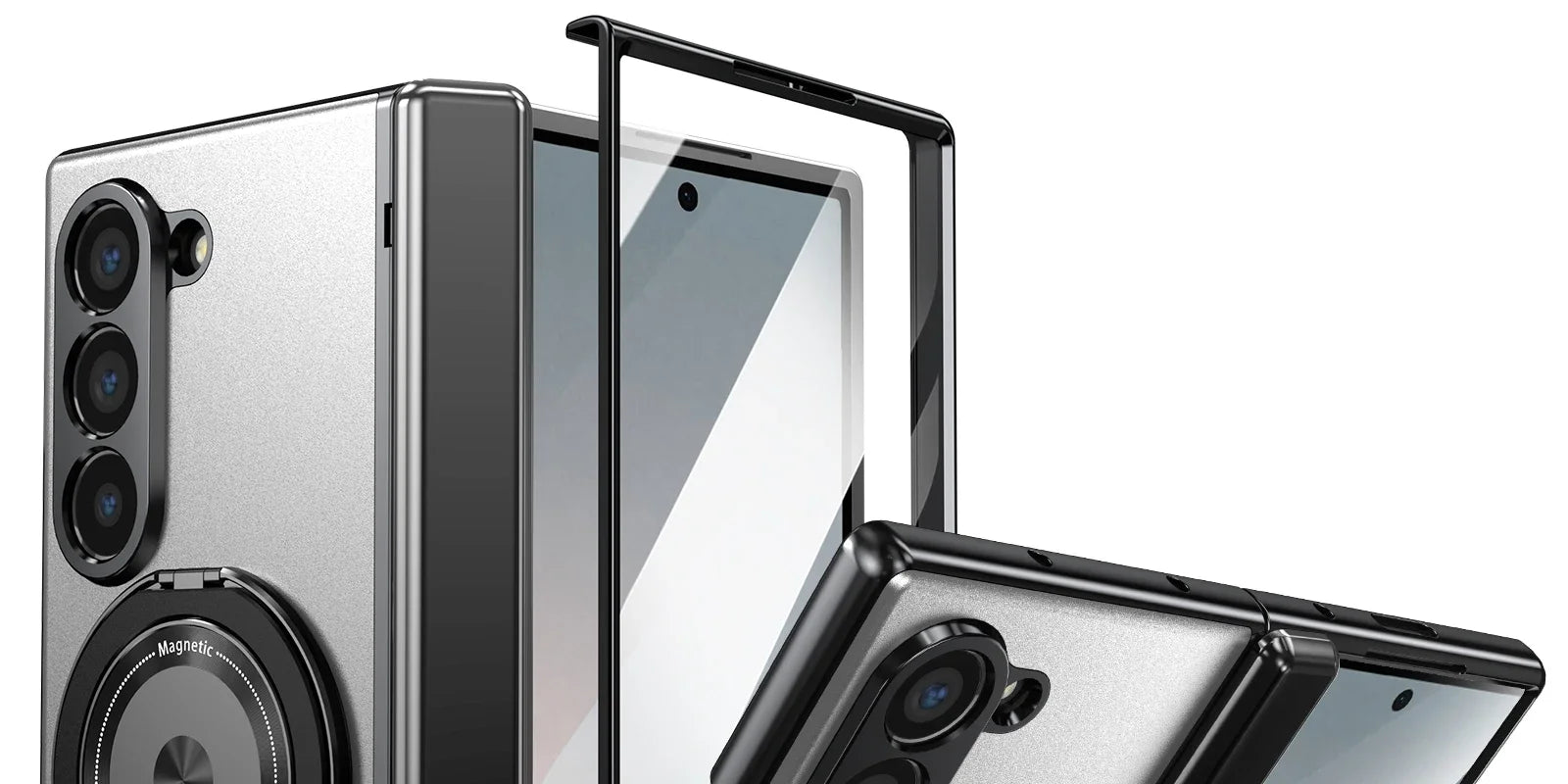 MagSafe Magnetic Hinge Case for Samsung Galaxy Z Fold 7/6/5/4 – Protective Folding Cover with Screen Glass