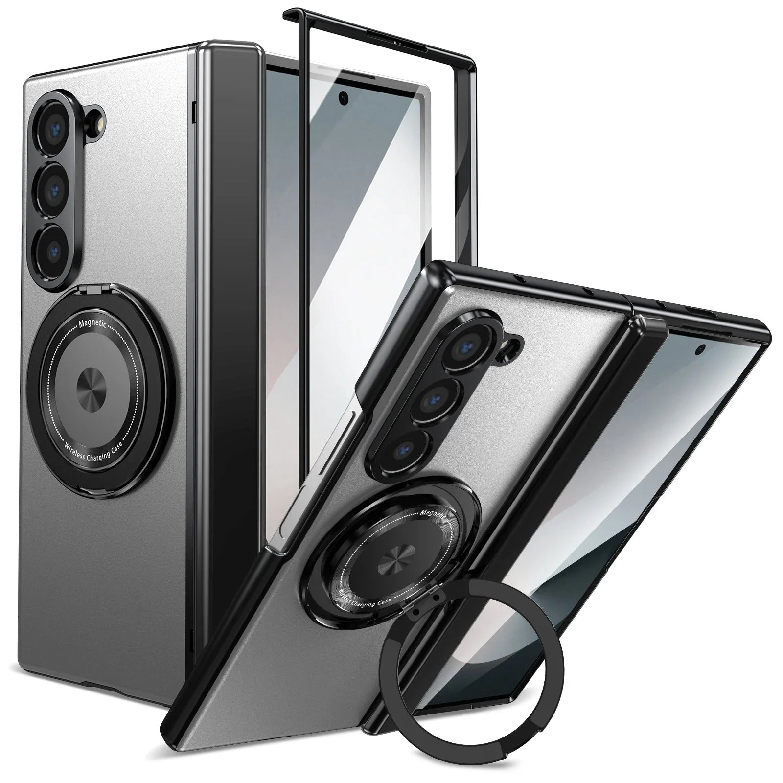 MagSafe Magnetic Hinge Case for Samsung Galaxy Z Fold 7/6/5/4 – Protective Folding Cover with Screen Glass