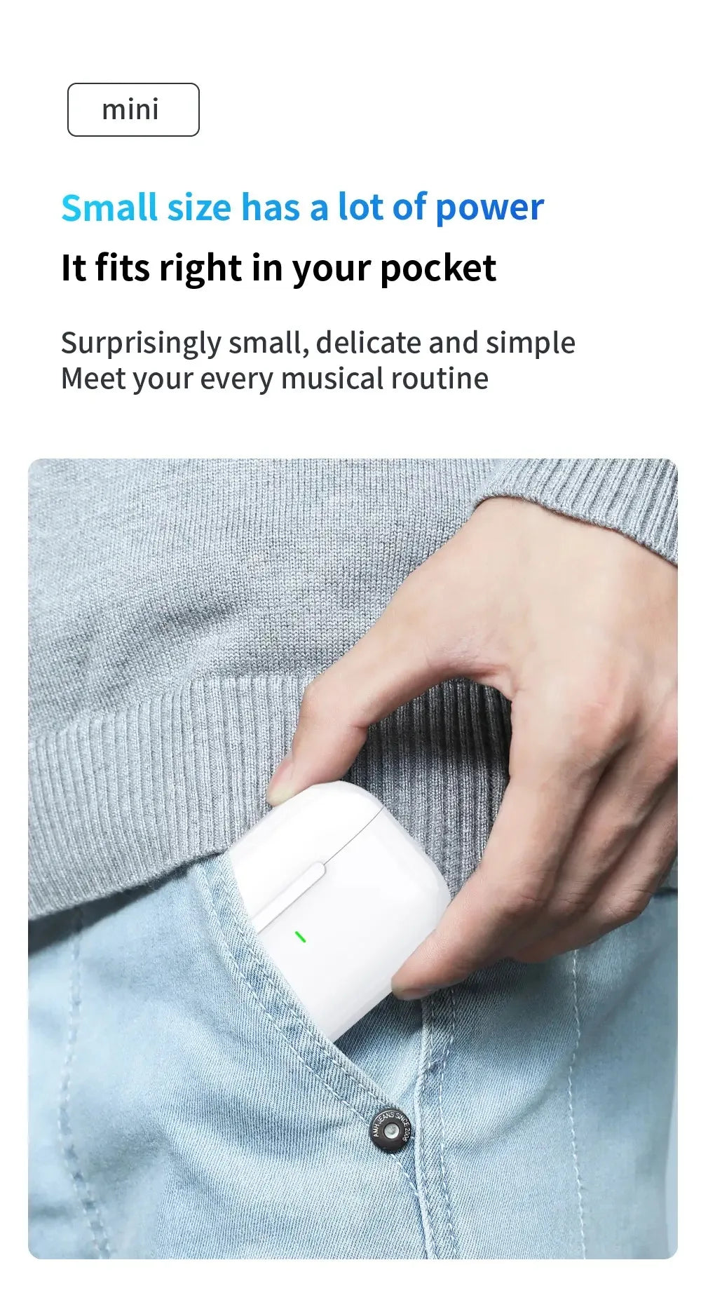 Original Air Pro Bluetooth 5.3 Earbuds – Wireless Earphones Gaming Headset with Mic for iPhone, Apple, Xiaomi & Android Phones