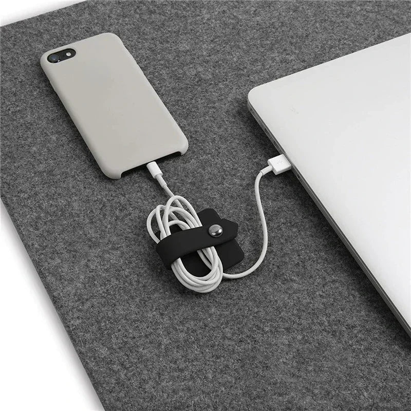 Cable Organizer & Earphone Holder – Cord Winder for Data Cables, Earbuds & Headphones