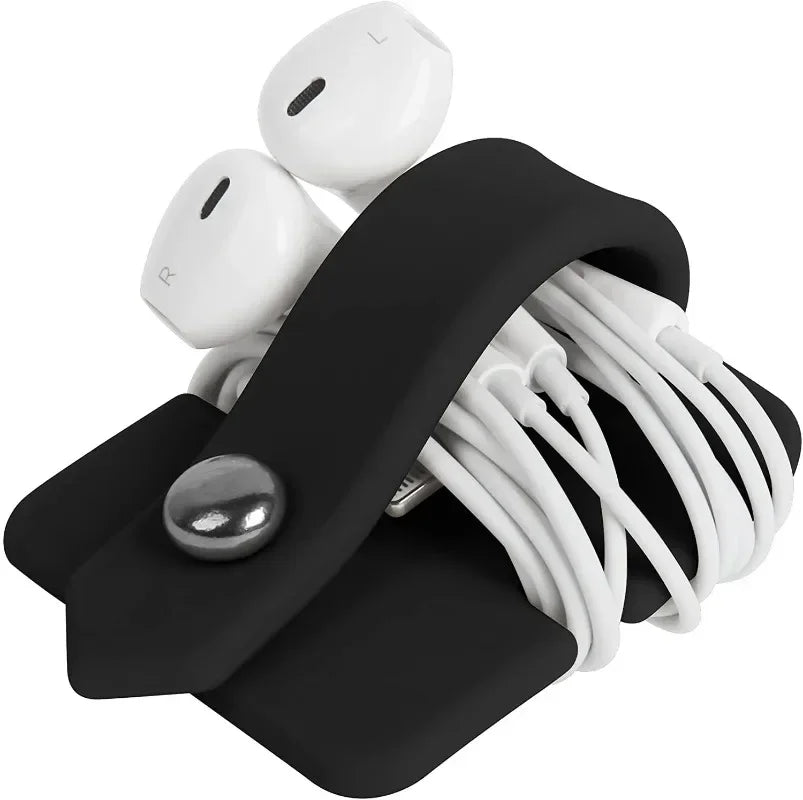Cable Organizer & Earphone Holder – Cord Winder for Data Cables, Earbuds & Headphones